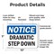 Signmission Dramatic Step Down, 10 in W x Rectangle, Plastic OS-2PACK-NS-P-710-L-11540 - alternate 2